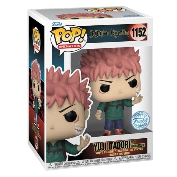 Jujutsu Kaisen - Itadori (Sukana Mouth) US Exclusive Pop! Vinyl [RS] - Image 3