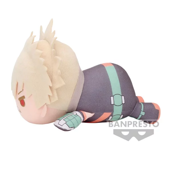 My Hero Academia Lying Down Big Plush Katsuki Bakugo, capturing the character in a relaxed and adorable plush form.