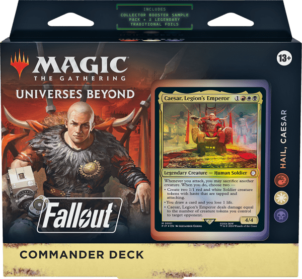 MAGIC: THE GATHERING – FALLOUT COMMANDER DECKS, featuring unique crossover artwork and themes from the Fallout universe.