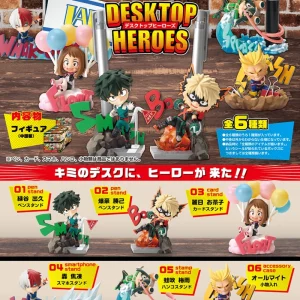 My Hero Academia Desktop Heroes Set Displayed in Action