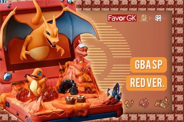 GBA SP Red Charizard Family Pokemon Statue by Wing Studio