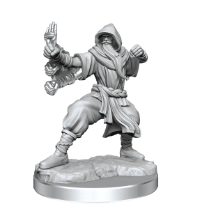 Human Monk Male Miniature in martial arts pose, D&D Frameworks