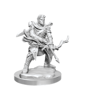 Half-Elf Ranger Male Miniature from D&D Frameworks displayed with detailed painting