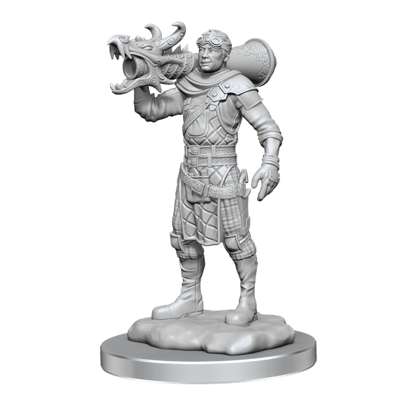 Human Artificer & Apprentice Miniatures with magical tools from Nolzur's Marvelous Miniatures