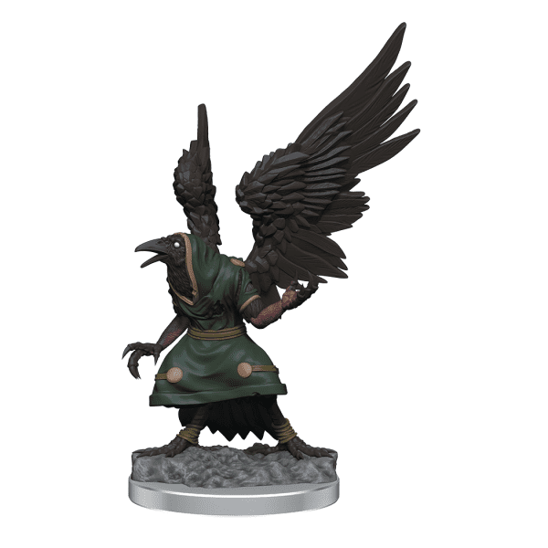 Nolzur's Marvelous Unpainted Miniatures Wereravens in human and raven forms