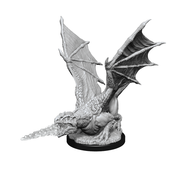 Nolzur's Marvelous Unpainted Miniature of a White Dragon Wyrmling posed for painting