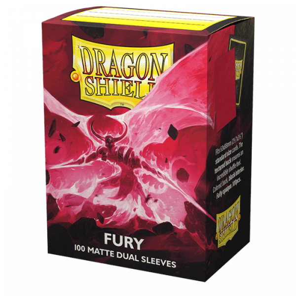 Box of 100 Dragon Shield standard size dual matte Fury card sleeves