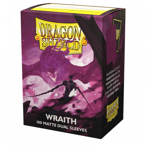 Box of 100 Dragon Shield standard size dual matte wraith card sleeves