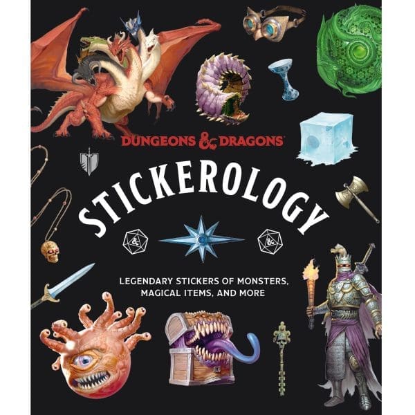 Collection of D&D Dungeons & Dragons: Stickerology stickers in use