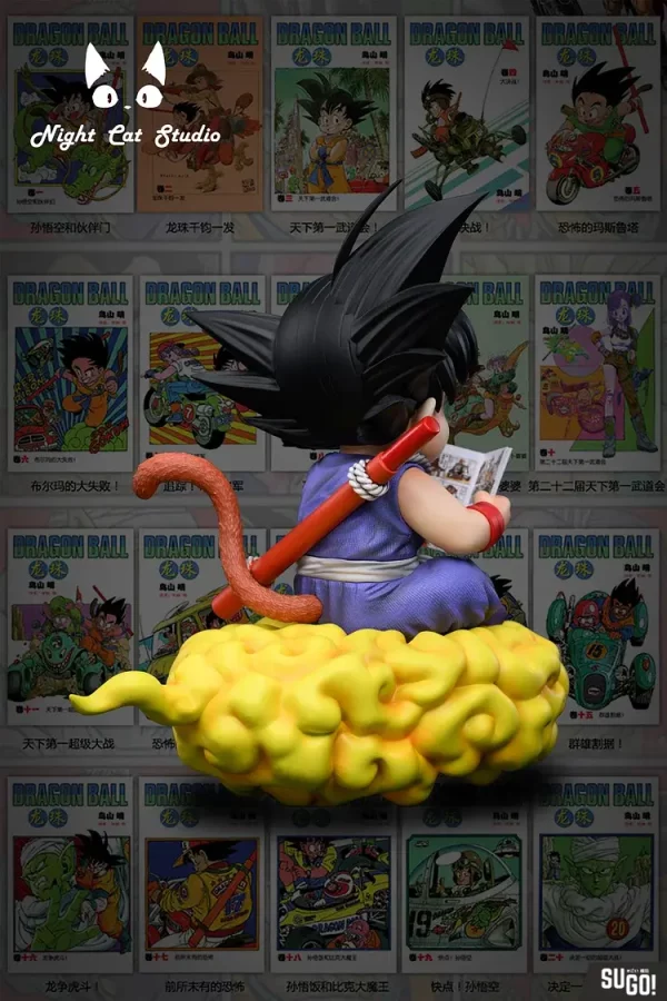 Night Cat Studio Little Son Goku Reading Comic Book Statue