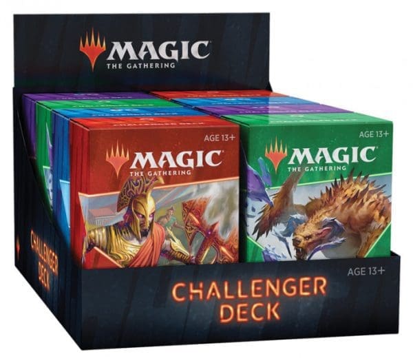 MTG Challenger Decks 2021 displayed with cards spread out