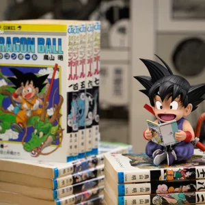 Night Cat Studio Little Son Goku Reading Comic Book Statue