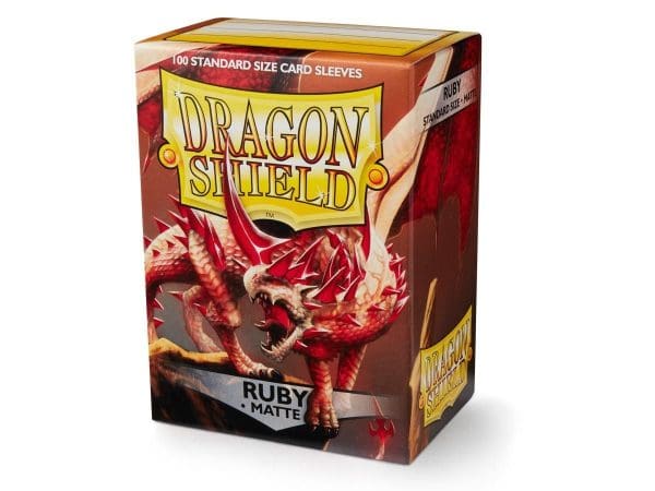 Dragon Shield Matte Ruby Sleeves for card protection